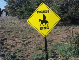 pegasus crossing sign